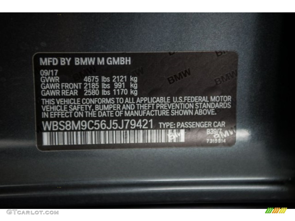 2018 M3 Color Code B39 for Mineral Grey Metallic Photo #123960053