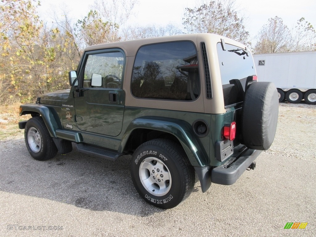 2000 Wrangler Sahara 4x4 - Forest Green Pearl / Camel/Dark Green photo #7