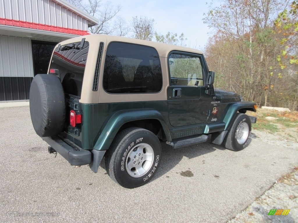 2000 Wrangler Sahara 4x4 - Forest Green Pearl / Camel/Dark Green photo #8