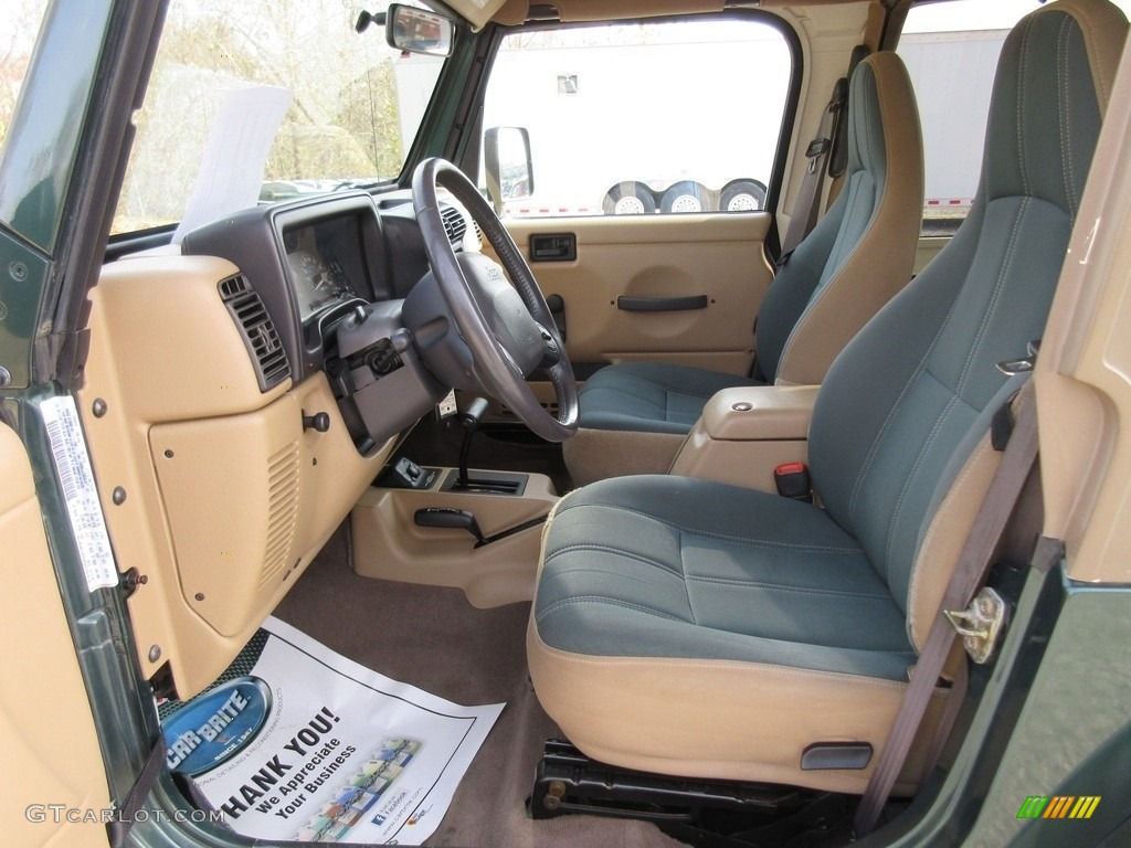 2000 Wrangler Sahara 4x4 - Forest Green Pearl / Camel/Dark Green photo #22
