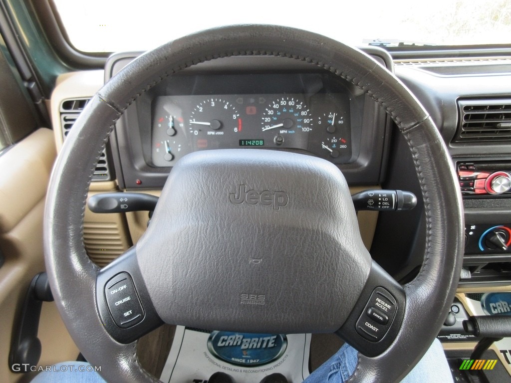 2000 Wrangler Sahara 4x4 - Forest Green Pearl / Camel/Dark Green photo #30