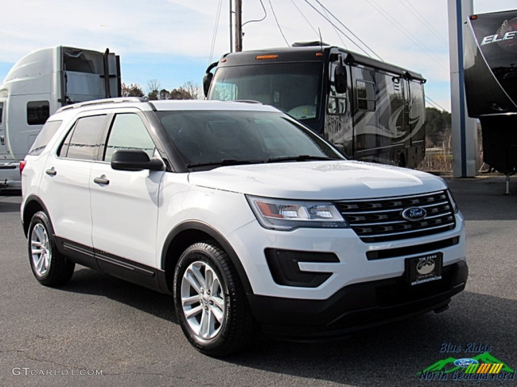 2017 Explorer FWD - Oxford White / Medium Light Camel photo #7