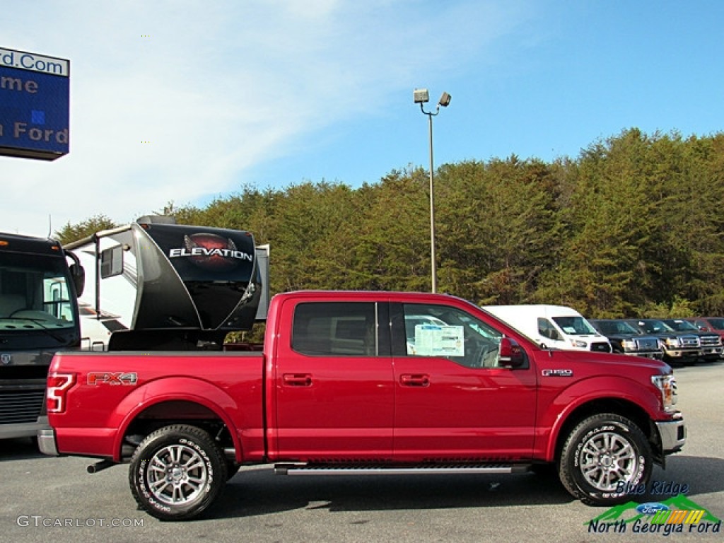 2018 F150 Lariat SuperCrew 4x4 - Ruby Red / Light Camel photo #7