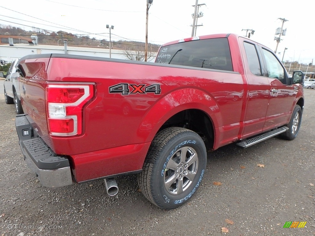 2018 F150 XLT SuperCab 4x4 - Ruby Red / Light Camel photo #2