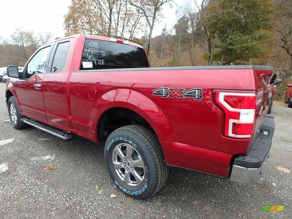 2018 F150 XLT SuperCab 4x4 - Ruby Red / Light Camel photo #4
