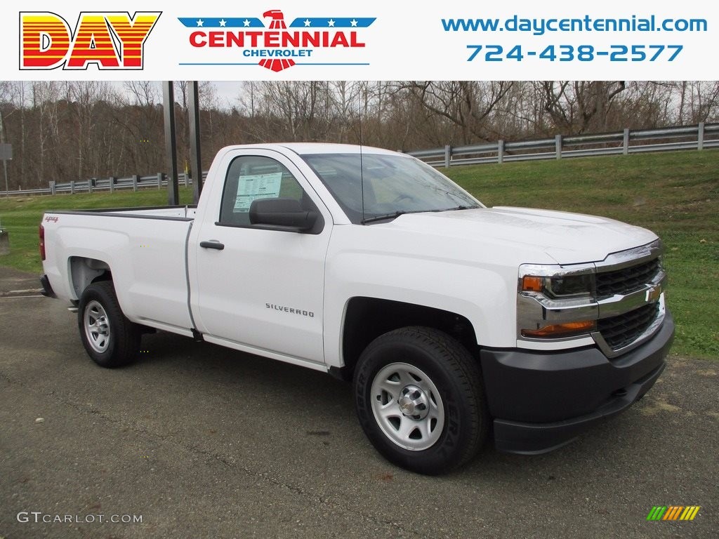 2017 Silverado 1500 WT Regular Cab 4x4 - Summit White / Dark Ash/Jet Black photo #1