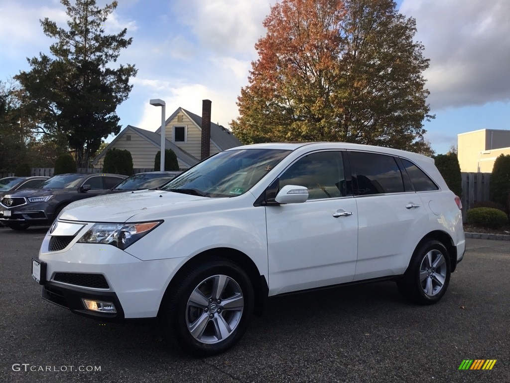 2012 MDX SH-AWD - Aspen White Pearl II / Parchment photo #7