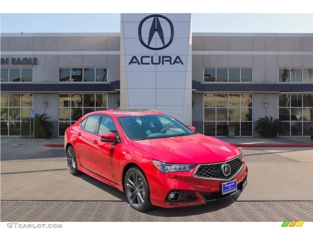 2018 TLX V6 A-Spec Sedan - San Marino Red / Ebony photo #1