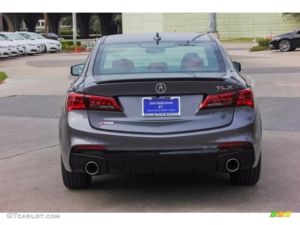 2018 TLX V6 A-Spec Sedan - Modern Steel Metallic / Red photo #6