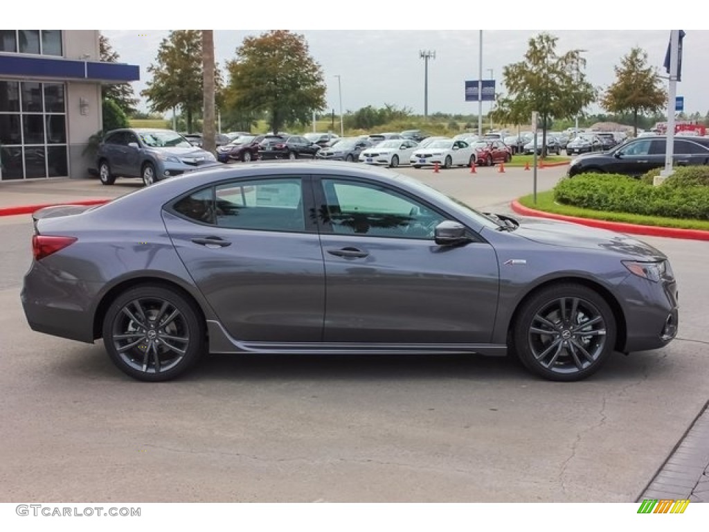 2018 TLX V6 A-Spec Sedan - Modern Steel Metallic / Red photo #8