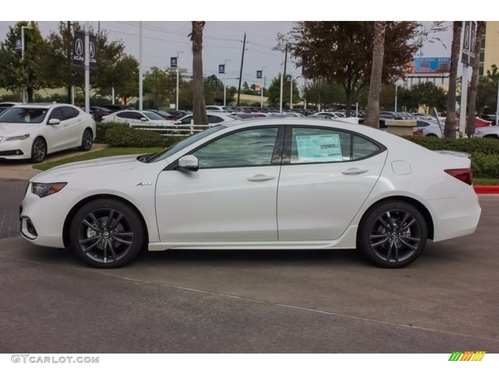 2018 TLX V6 A-Spec Sedan - Bellanova White Pearl / Ebony photo #4