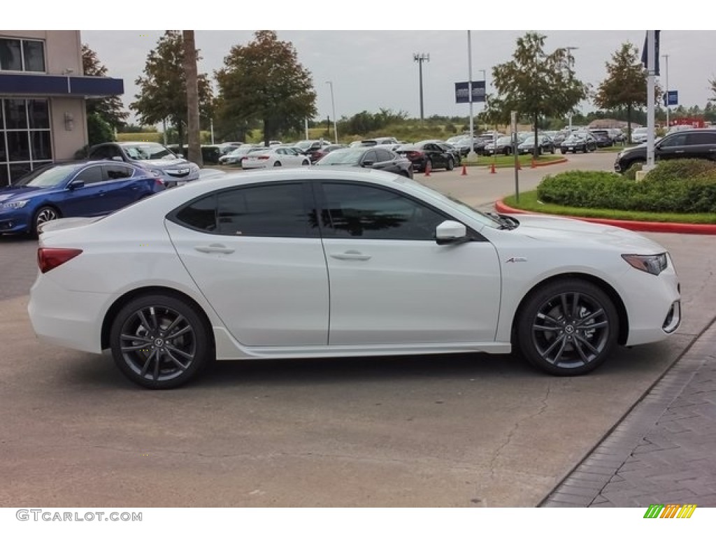 2018 TLX V6 A-Spec Sedan - Bellanova White Pearl / Ebony photo #8