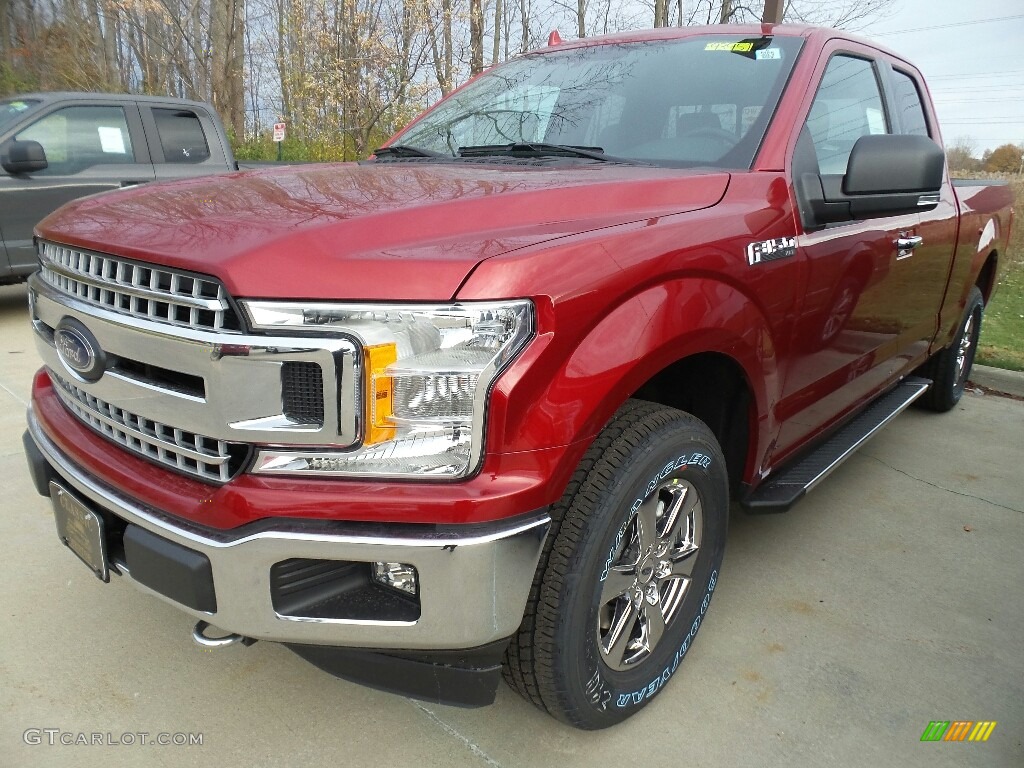 2018 F150 XLT SuperCab 4x4 - Ruby Red / Earth Gray photo #1
