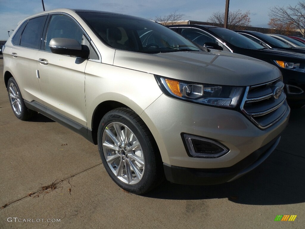 White Gold 2018 Ford Edge Titanium AWD Exterior Photo #123973686