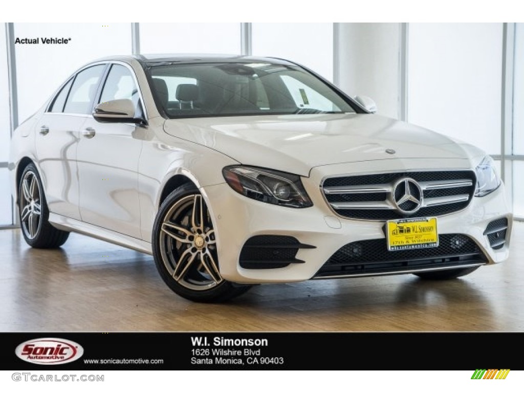 2018 E 300 4Matic Sedan - Polar White / Nut Brown/Black photo #1