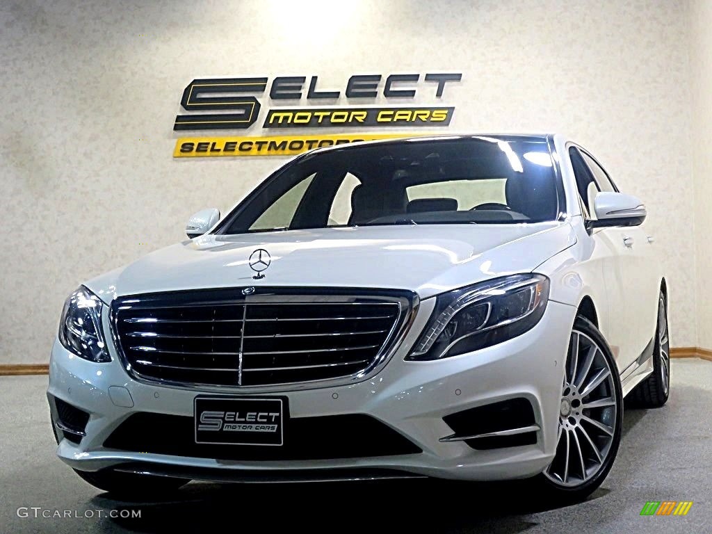 2016 S 550 4Matic Sedan - designo Diamond White Metallic / Nut Brown/Black photo #1