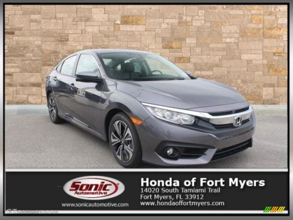 2017 Civic EX-T Sedan - Polished Metal Metallic / Gray photo #1