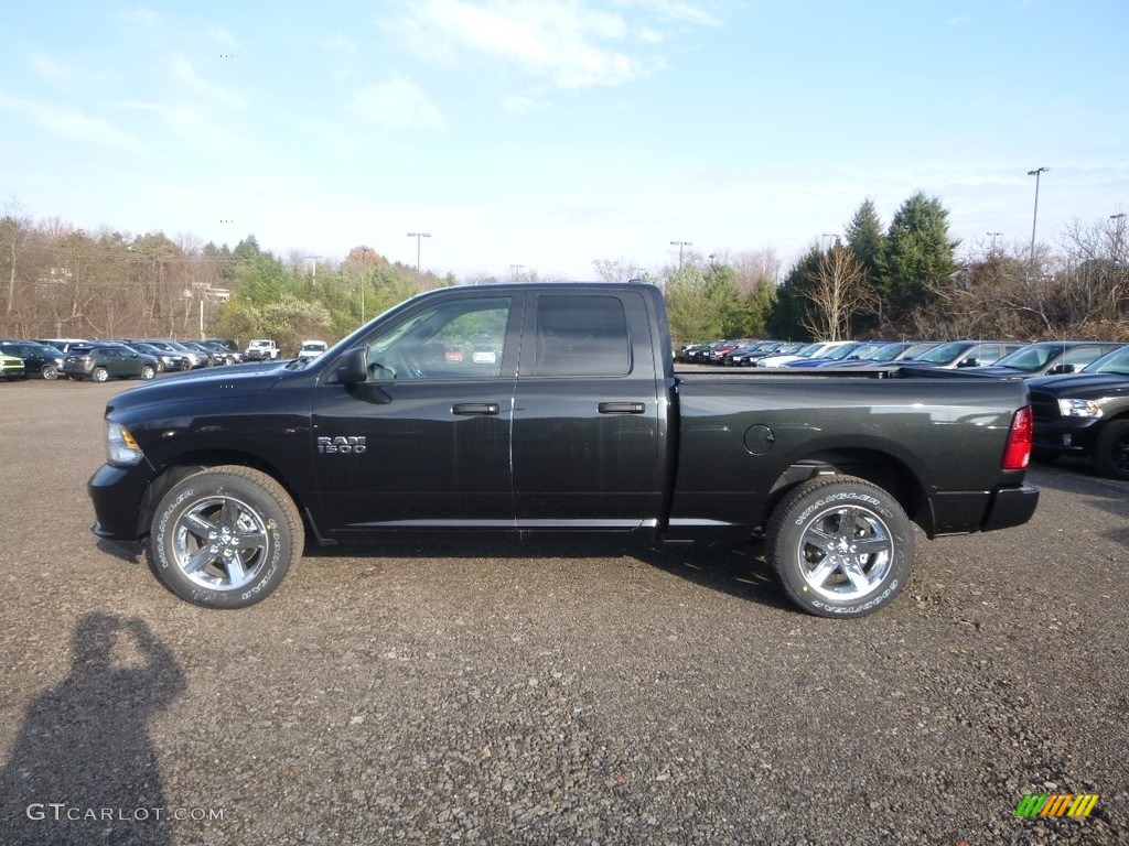 2018 1500 Express Quad Cab 4x4 - Brilliant Black Crystal Pearl / Black/Diesel Gray photo #2