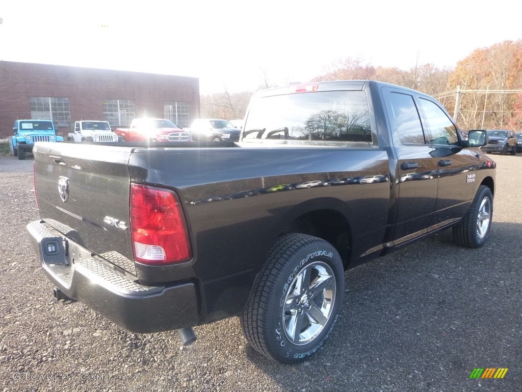 2018 1500 Express Quad Cab 4x4 - Brilliant Black Crystal Pearl / Black/Diesel Gray photo #5