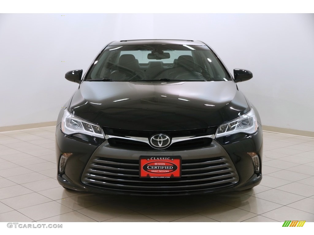 2015 Camry XLE V6 - Attitude Black Metallic / Black photo #2