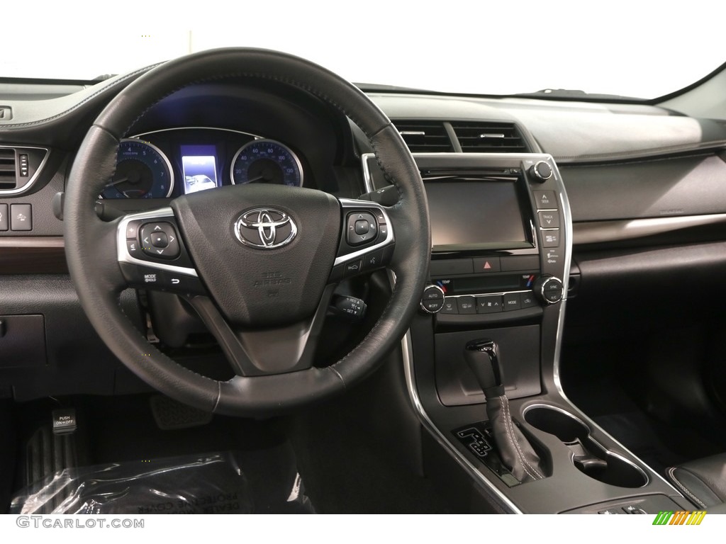 2015 Camry XLE V6 - Attitude Black Metallic / Black photo #6