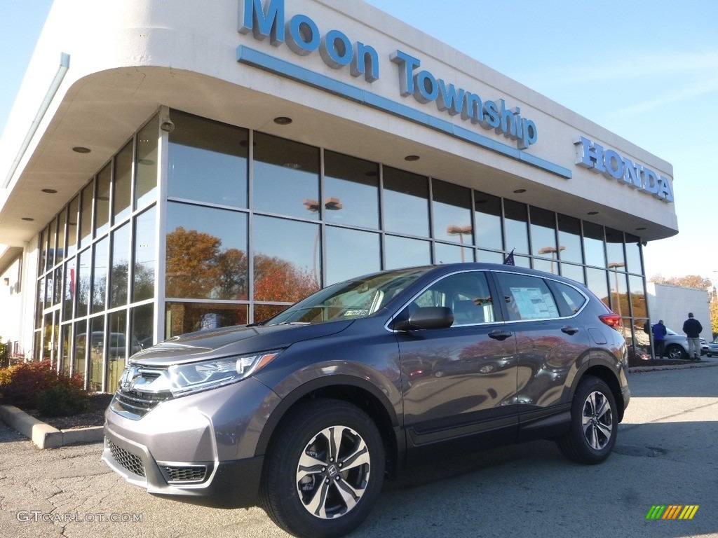 2018 CR-V LX AWD - Modern Steel Metallic / Black photo #1