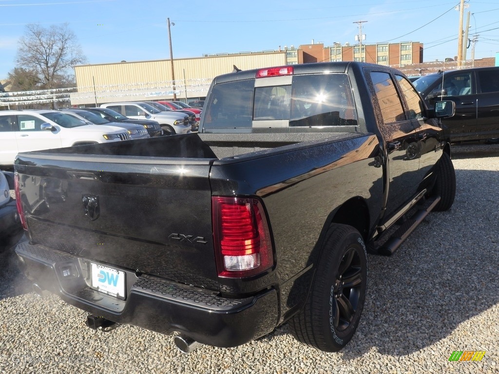 2018 1500 Night Crew Cab 4x4 - Brilliant Black Crystal Pearl / Black photo #7
