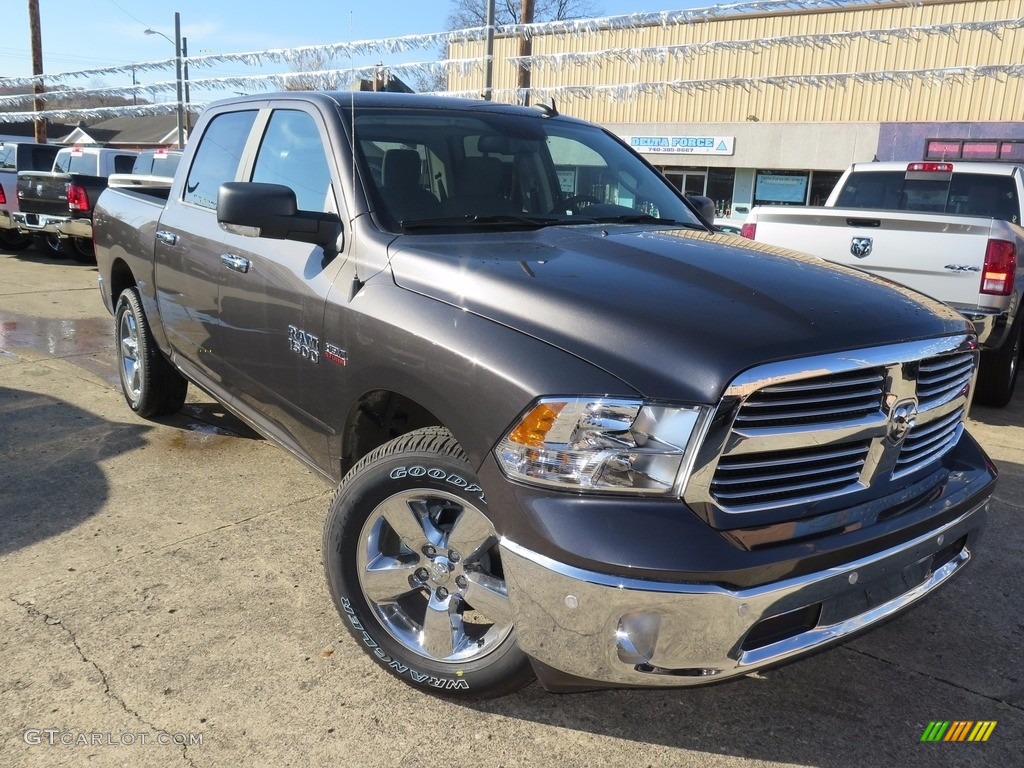 2018 1500 Big Horn Crew Cab 4x4 - Granite Crystal Metallic / Black/Diesel Gray photo #1