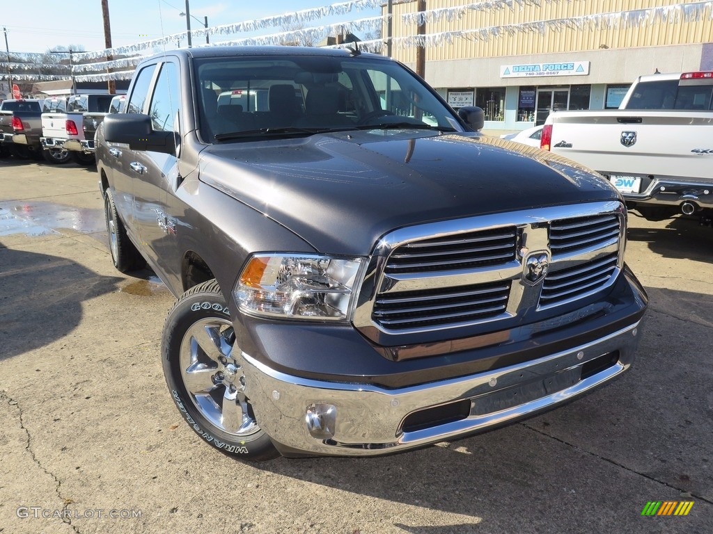 2018 1500 Big Horn Crew Cab 4x4 - Granite Crystal Metallic / Black/Diesel Gray photo #2