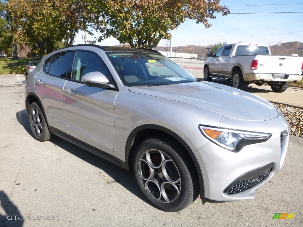 Silverstone Gray Metallic 2018 Alfa Romeo Stelvio Sport AWD Exterior Photo #123993916