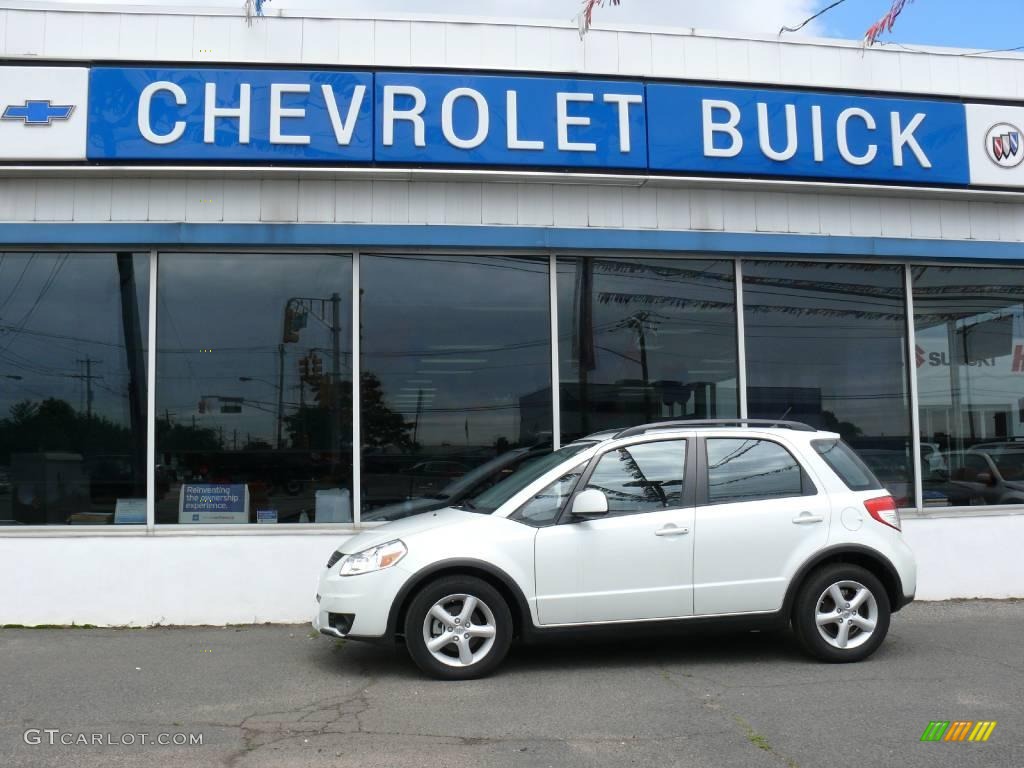 2007 SX4 Convenience AWD - Pearl White / Black photo #1