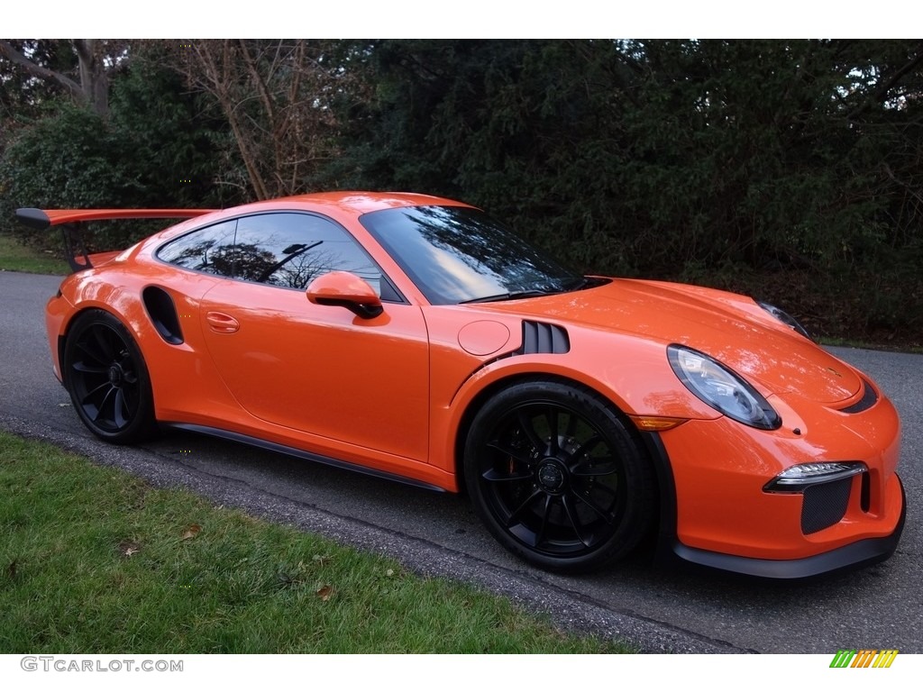 2016 911 GT3 RS - Gulf Orange, Paint to Sample / Black/Lava Orange photo #8