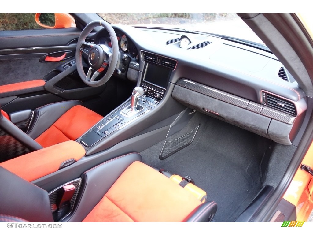 2016 Porsche 911 GT3 RS Black/Lava Orange Dashboard Photo #123994822