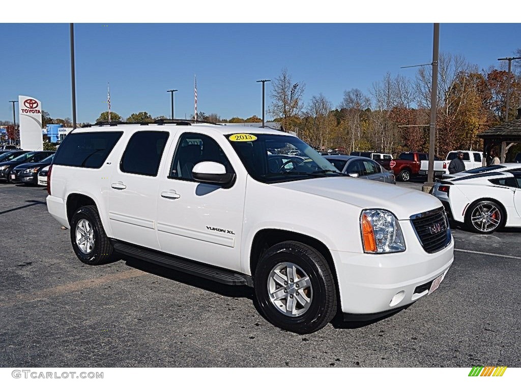 2013 Yukon XL SLT - Summit White / Ebony photo #1