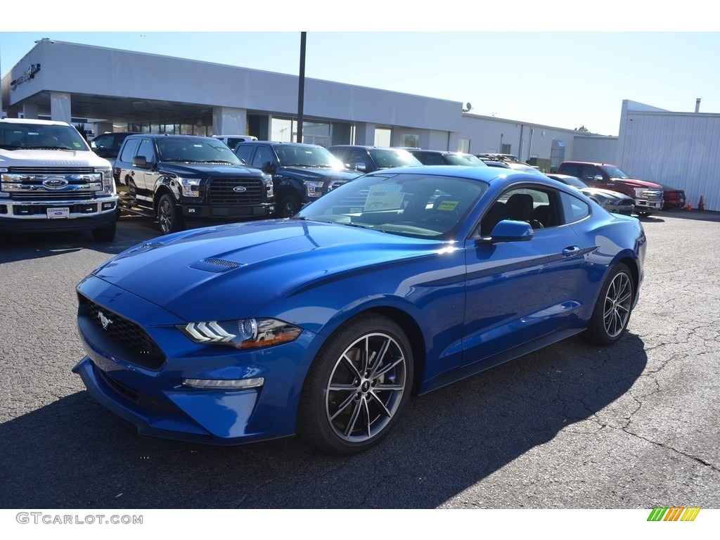 2018 Mustang EcoBoost Fastback - Lightning Blue / Ebony photo #3