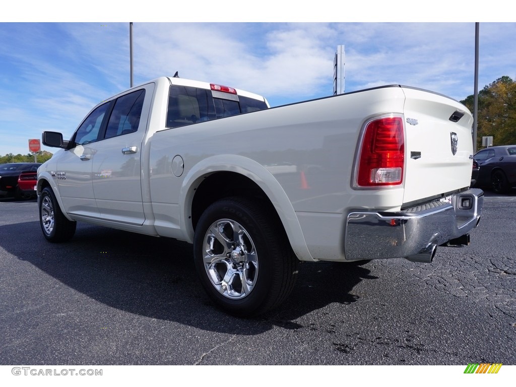 2017 1500 Laramie Crew Cab 4x4 - Pearl White / Canyon Brown/Light Frost Beige photo #5