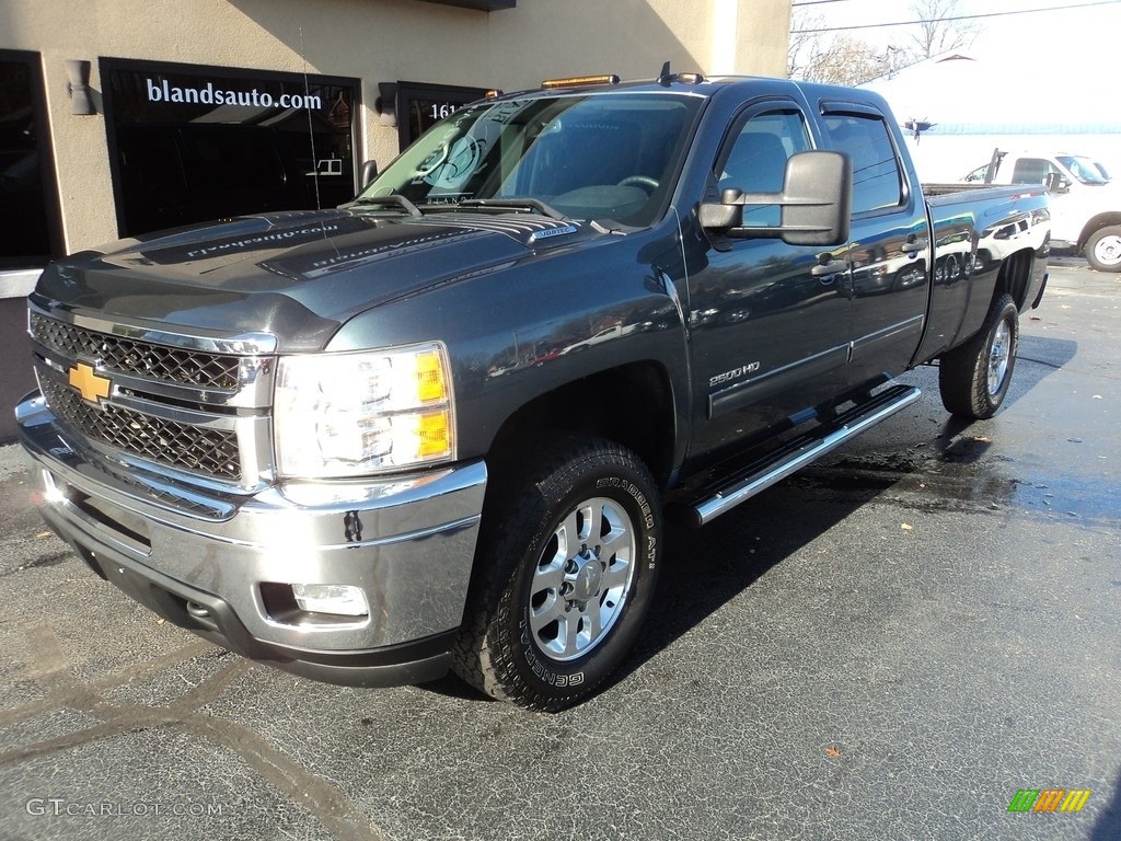 2013 Silverado 2500HD LT Crew Cab 4x4 - Blue Granite Metallic / Ebony photo #2