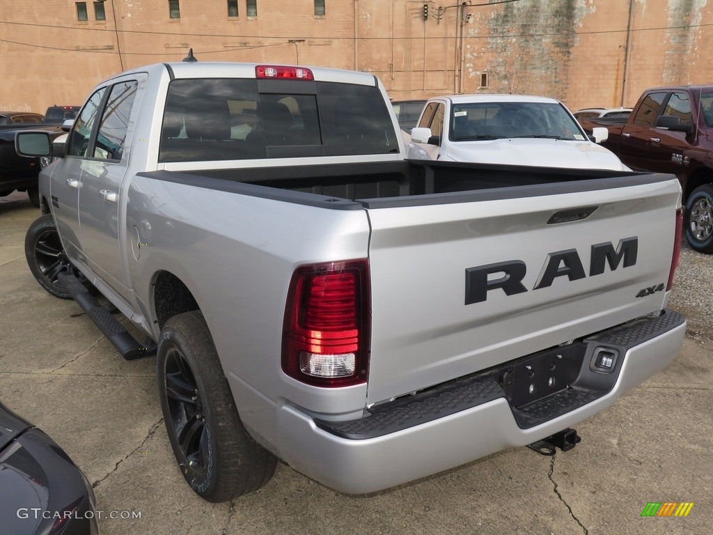 2018 1500 Night Crew Cab 4x4 - Bright Silver Metallic / Black photo #6