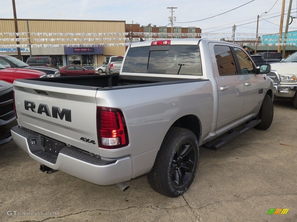 2018 1500 Night Crew Cab 4x4 - Bright Silver Metallic / Black photo #8