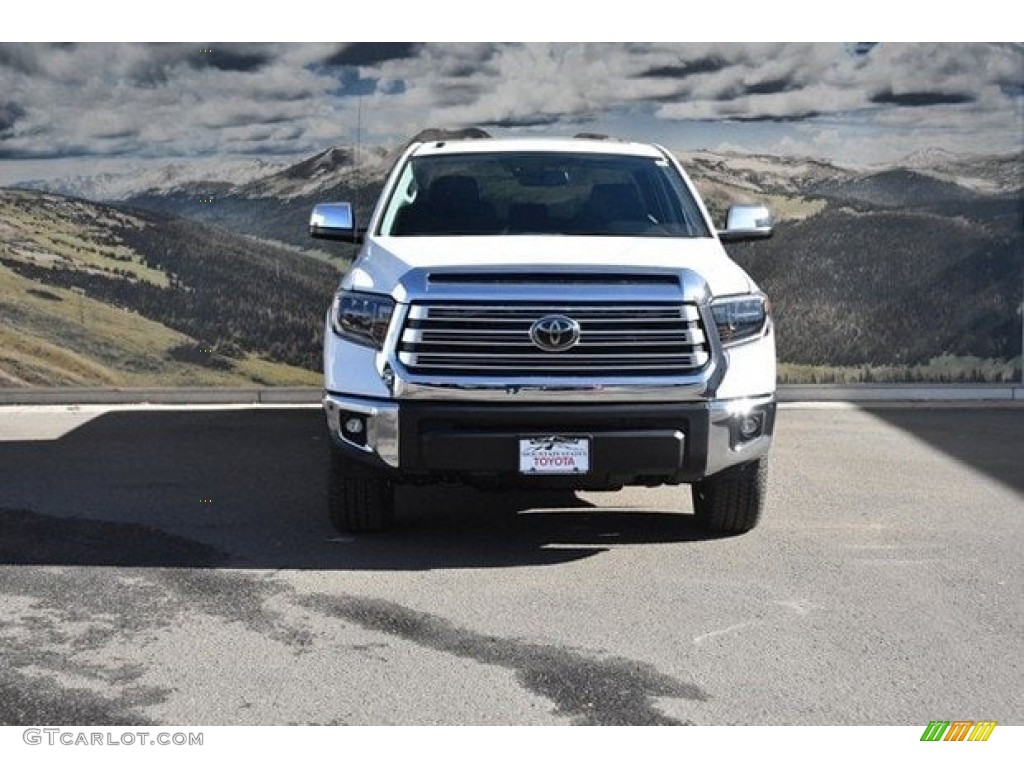 2018 Tundra Limited CrewMax 4x4 - Super White / Black photo #2