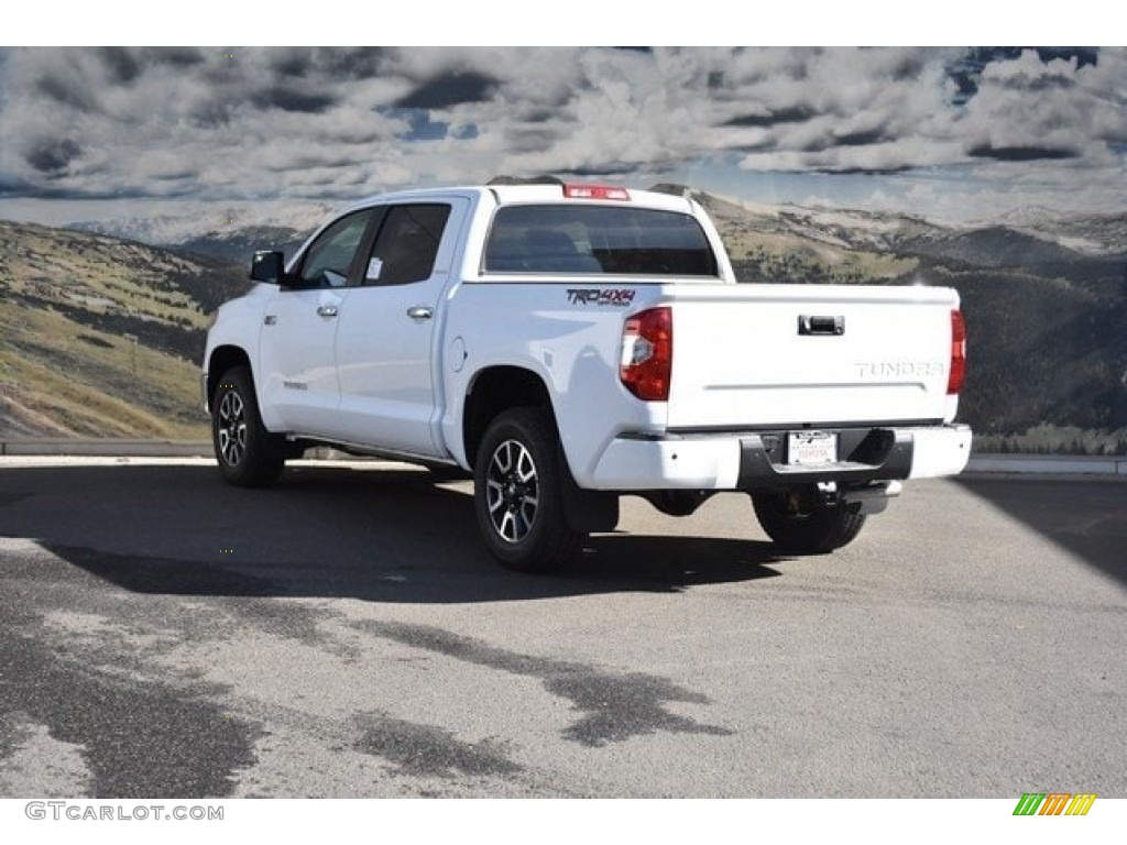 2018 Tundra Limited CrewMax 4x4 - Super White / Black photo #3