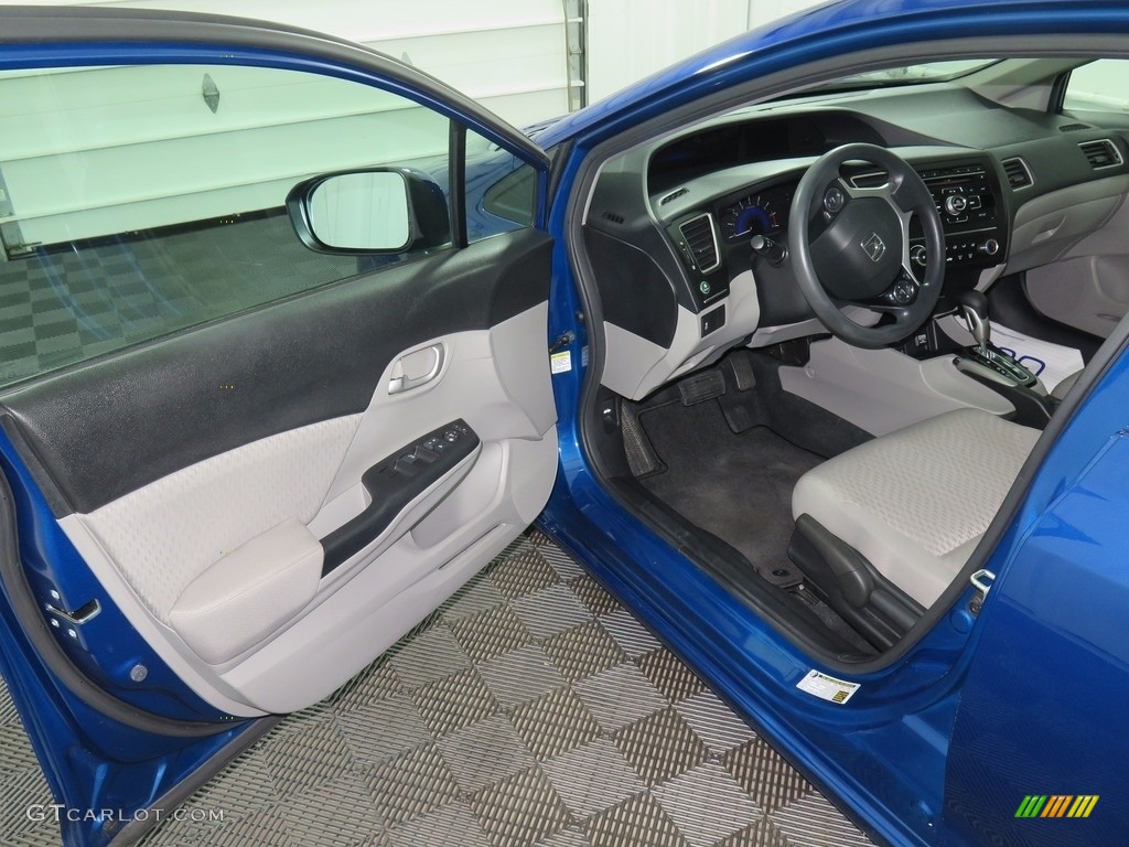 2015 Civic LX Sedan - Dyno Blue Pearl / Gray photo #23