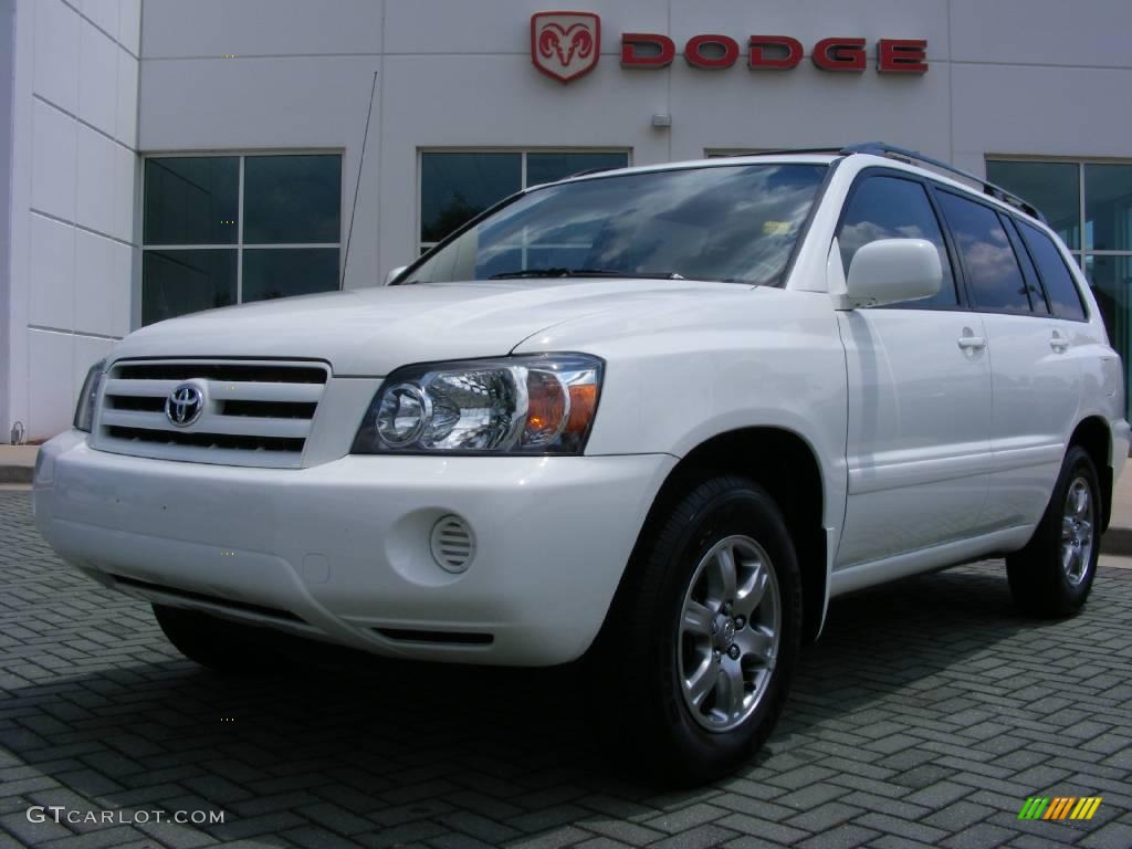 2006 Highlander V6 4WD - Super White / Ash Gray photo #1