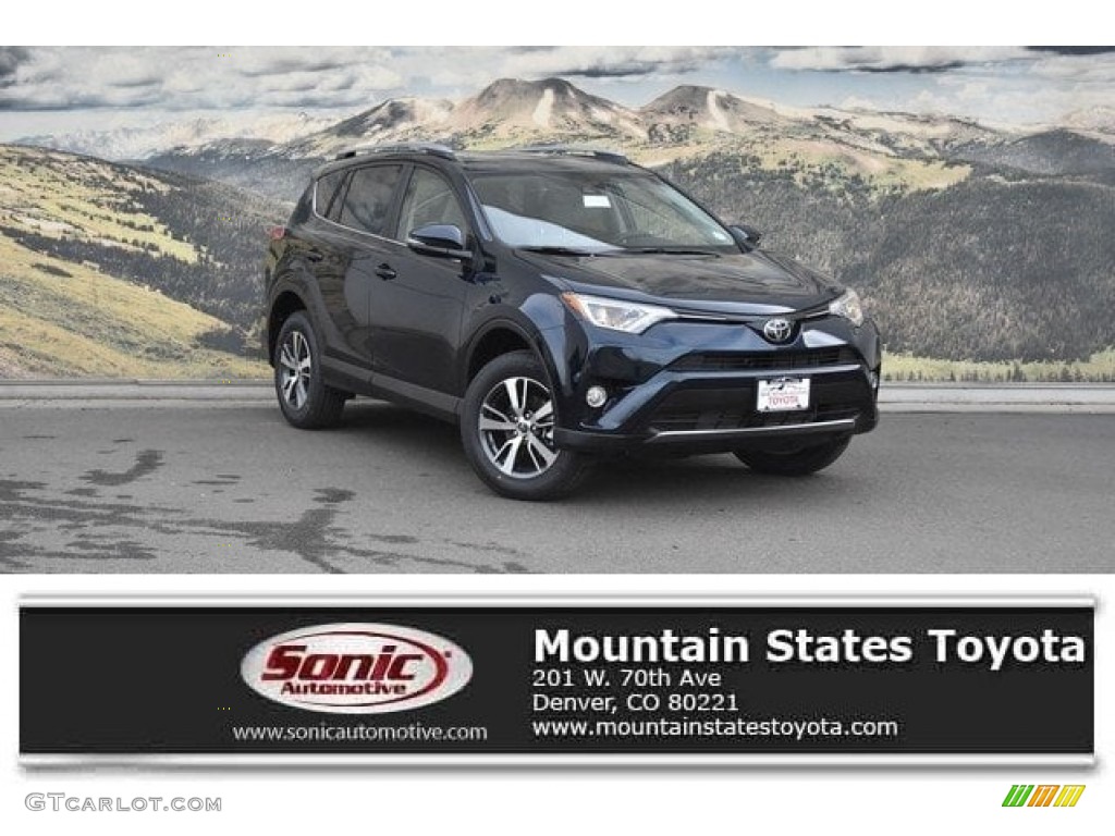 2018 RAV4 XLE AWD - Galactic Aqua Mica / Black photo #1