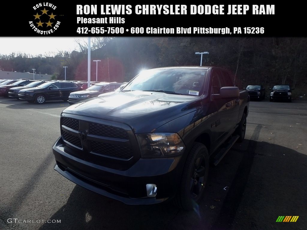 2018 1500 Express Quad Cab 4x4 - Brilliant Black Crystal Pearl / Black/Diesel Gray photo #1