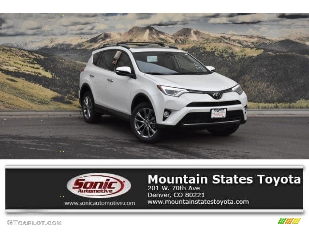 2018 RAV4 Limited AWD - Blizzard White Pearl / Black photo #1