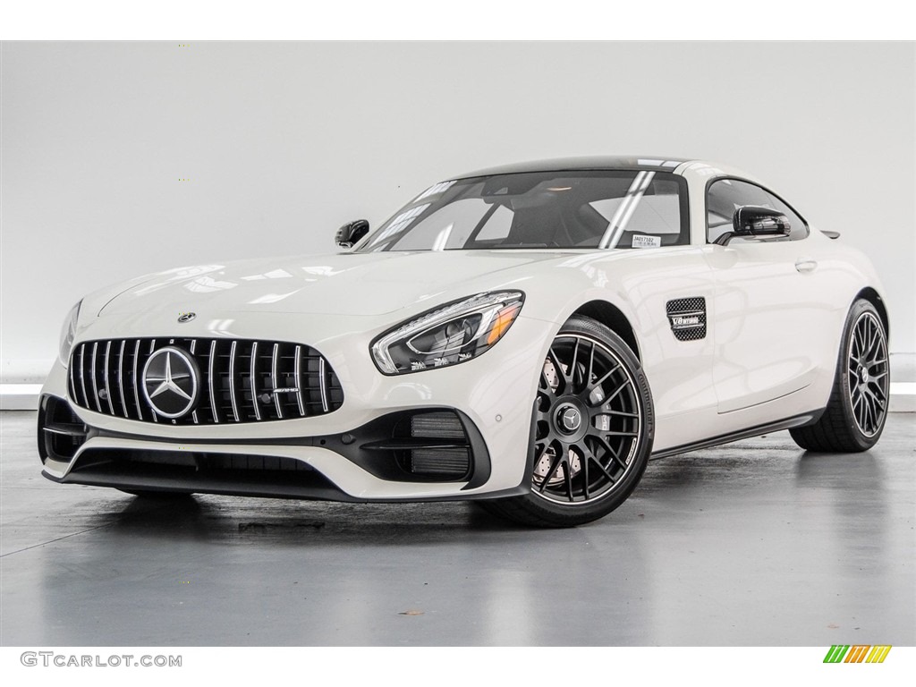 designo Diamond White Metallic 2018 Mercedes-Benz AMG GT Coupe Exterior Photo #124010421