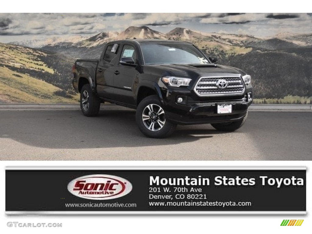 2017 Tacoma TRD Sport Double Cab 4x4 - Black / TRD Graphite photo #1