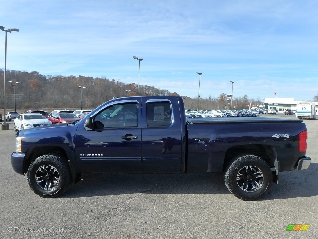 2009 Silverado 1500 LT Extended Cab 4x4 - Imperial Blue Metallic / Ebony photo #14