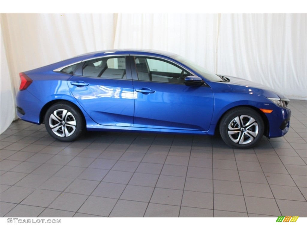 Aegean Blue Metallic 2018 Honda Civic LX Sedan Exterior Photo #124012621